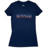 SAVAGE BARBELL - T-Shirt Femme "Uncle Sam" Bleu Marine