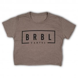 THE BARBELL CARTEL - T-shirt Femme "BRBL CROP" Ash