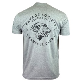 SAVAGE BARBELL - Men's T-Shirt "Savage Society" Gray
