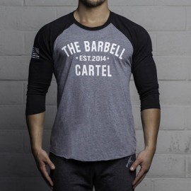 THE BARBELL CARTEL - T-shirt de Baseball "CLASSIC LOGO" Black
