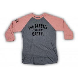 THE BARBELL CARTEL - "CLASSIC LOGO" Baseball T-shirt Pink