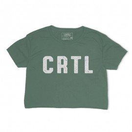 THE BARBELL CARTEL - Crop T-shirt "CRTL" Forrest Green