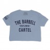 THE BARBELL CARTEL - Crop T-shirt "CLASSIC LOGO" Denim Blue