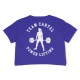 THE BARBELL CARTEL - Crop T-shirt "Powerlifting" Royal Blue