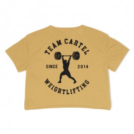 THE BARBELL CARTEL - Crop T-shirt "Weightlifting" Gold