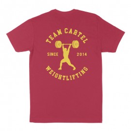 THE BARBELL CARTEL - T-shirt Homme "Weightlifting" Cranberry