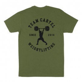 THE BARBELL CARTEL - Men's T-shirt "Weightlifting" OD Green