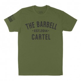 THE BARBELL CARTEL - T-shirt Homme "CLASSIC LOGO" Military Green