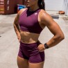 SAVAGE BARBELL - Women's Short "HIGH WAIST" Wine