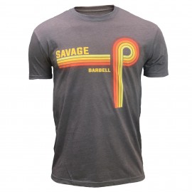 SAVAGE BARBELL - Heren T-shirt "RETRO SAVAGE" Espresso