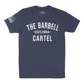THE BARBELL CARTEL - Heren T-shirt "CLASSIC LOGO" Indigo