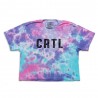 THE BARBELL CARTEL - Crop "CRTL" Tie Dye Cotton Candy
