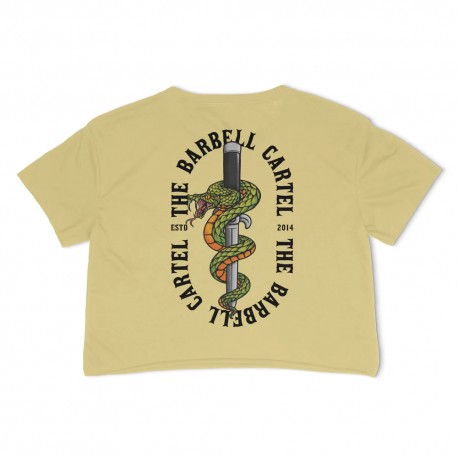 THE BARBELL CARTEL - Crop T-shirt "Snake Eyes" Banana