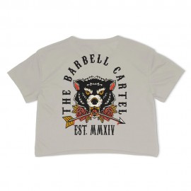 THE BARBELL CARTEL - Crop T-shirt "Broken Arrow" Sand