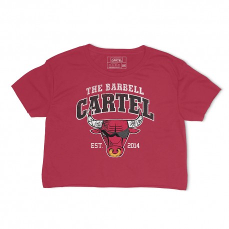THE BARBELL CARTEL - Crop T-shirt "Windy City" Rood