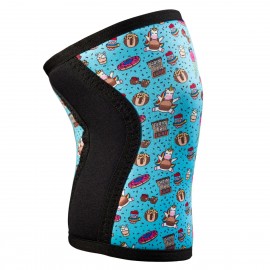 TRAIN LIKE FIGHT - Knee Pads "Rainbow Cookie Attitude" Soft Blue Edition